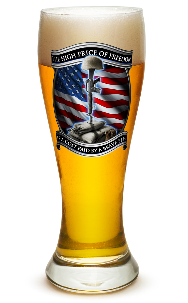 GLASSWARE-PILSNER-The High Price Of Freedom 23oz